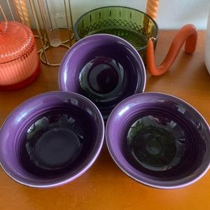 Purple Fiesta Ware Fruit/Salsa Bowls